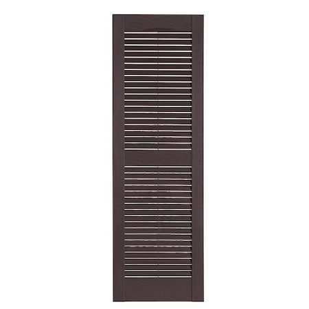 Perfect Shutters 15 Inch x 35 Inch Louver Exterior Vinyl Shutter, PR LVR-15-35-25